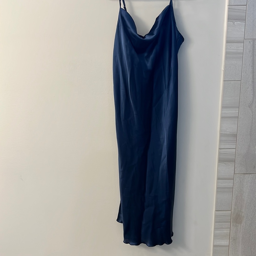 Navy Blue Satin dress